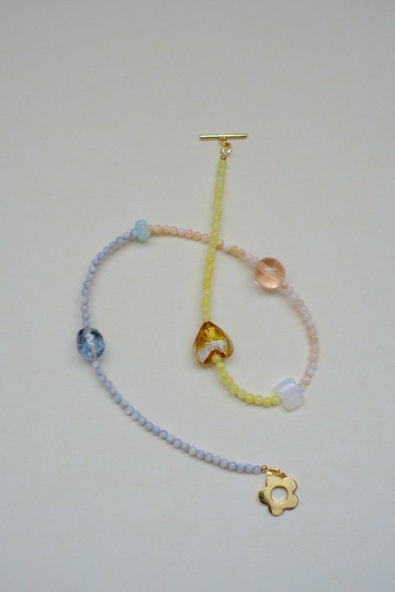 棉花糖星球 串珠項鍊 琉璃 天然石