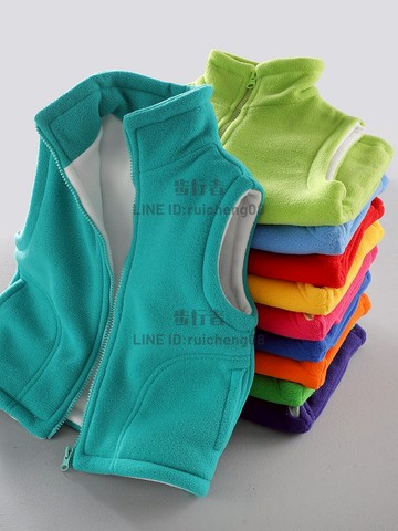 兒童馬甲冬季加厚外穿洋氣中大童男女春秋搖粒絨背心【步行者戶外生活館】
