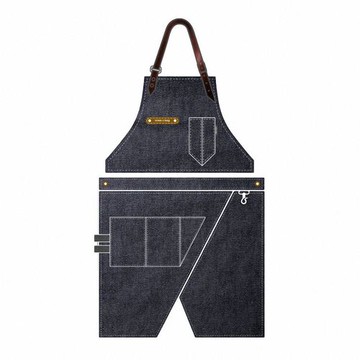 icleaXbag｜變形兩用穿工作圍裙 (油蠟皮帶式)