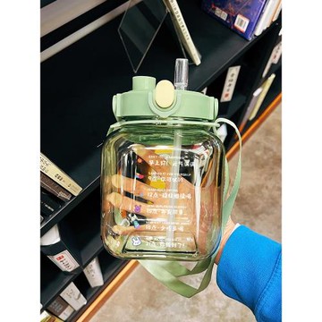 大肚水杯女生高顏值大容量帶吸管塑料壺夏天用戶外運動耐高溫杯子