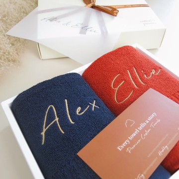 【香港毛巾品牌】客製化繡名毛巾 方巾 面巾 浴巾 100%美國棉製造