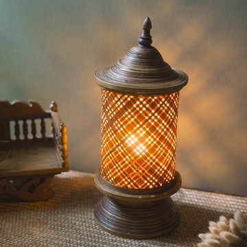 田園風格竹編臺燈創意溫馨可調光臥室床頭柜臺燈客廳邊幾小臺燈