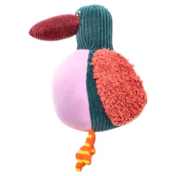 MANDARINE BROTHERS PEGGY鳥 狗玩具 燈芯絨布料 發聲玩具  幅9cm 高17cm  綠色  1個