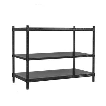 【dayneeds】極致美學75x45x60公分三層烤黑沖孔層架