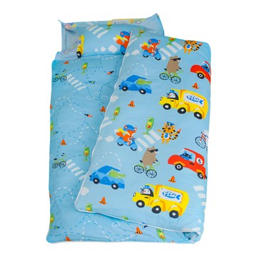 鴻宇HongYew 兒童睡袋 防蹣抗菌 可機洗 精梳棉 美國棉授權 台灣製  藍