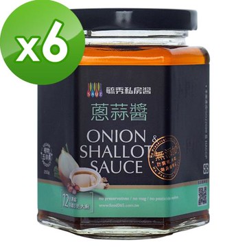 毓秀私房醬 蔥蒜醬(250g/罐)*6罐組