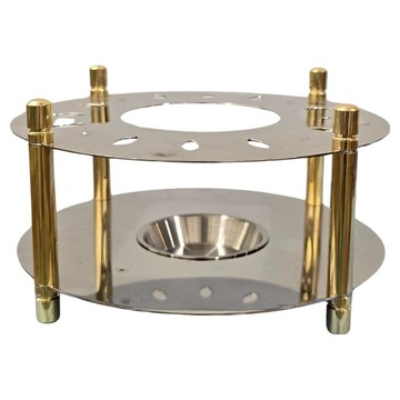 Pearl Horse 寶馬 圓形暖爐架  銀色 + 金色  1個