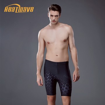 heatwave熱浪 泳褲男士幾何速乾五分專業成人大碼防尷尬游泳褲