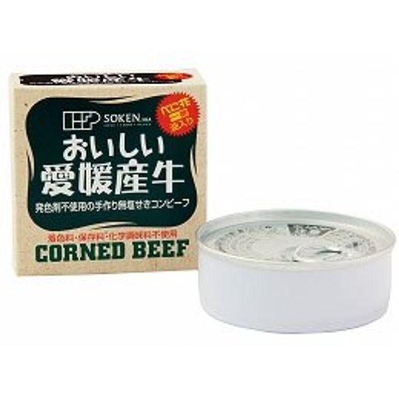 創健社 SOKEN 愛媛産牛 無塩せき コンビーフ 80g 缶 1ケース(12缶入)