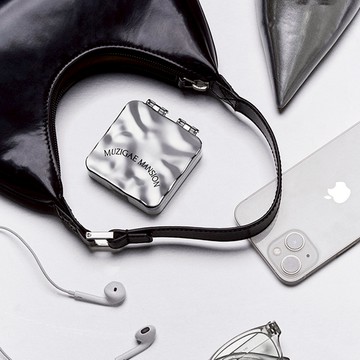 Threads爆紅補妝神器【Muzigae Mansion】波光鏡面蜜粉吸油面紙(鏡子X氣墊粉撲X蜜粉控油 3 in 1 !!) #李時安吸油面紙