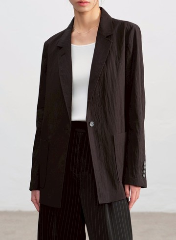 肌理感棉質西裝外套