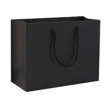 黑卡紙袋 250g 啞數黑卡紙 + PP帶  30 x 10 x25cm  黑橫3  1組