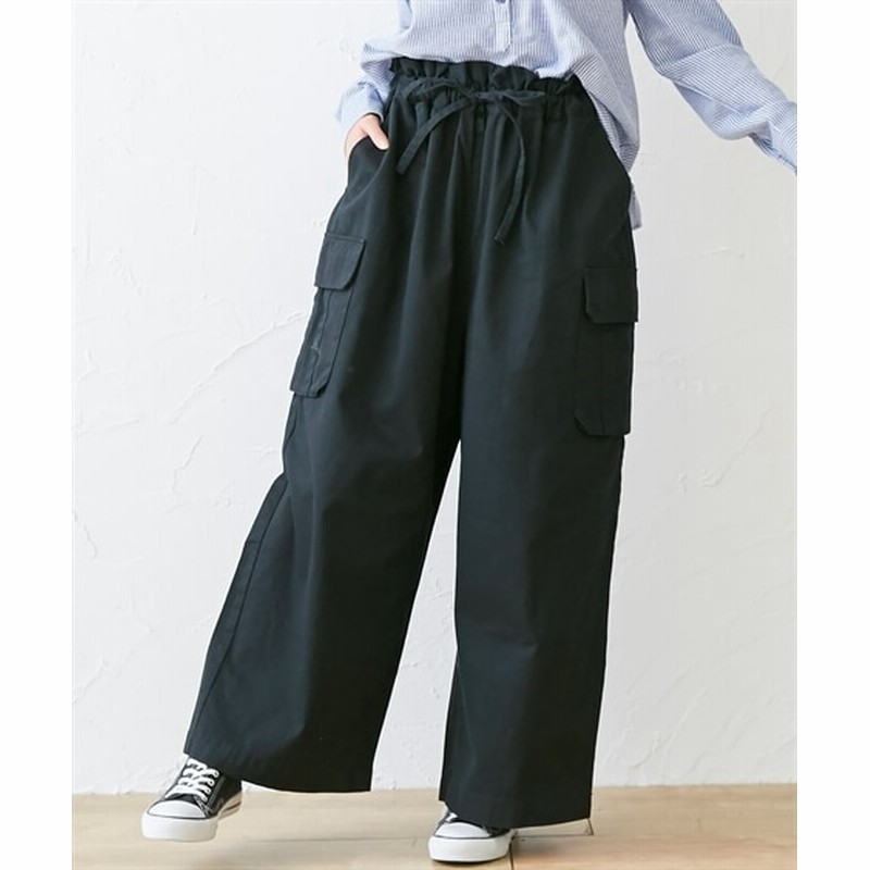 ゆったりワンサイズ ウエストタックデザインカーゴパンツ レディースパンツ Pants 通販 Lineポイント最大1 0 Get Lineショッピング