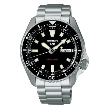 SEIKO 精工 5 Sports GMT 黑面機械錶 男錶 手錶(SRPL85K1)4R36-17K0D 附提袋