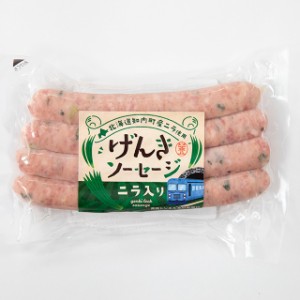 お取り寄せ 単品 北海道トンデンファーム げんきソーセージ(120ｇ)  ウィンナー ソーセージ にら ニラ 自宅用 珍味 自分用 まとめ買い BB