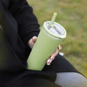 新款不銹鋼保溫杯提手密封雙飲運動水壺便攜戶外水杯真空保溫杯