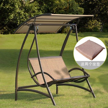 臨亞戶外秋千庭院陽臺搖椅花園院子蕩秋千雙人吊椅室外防水秋千椅