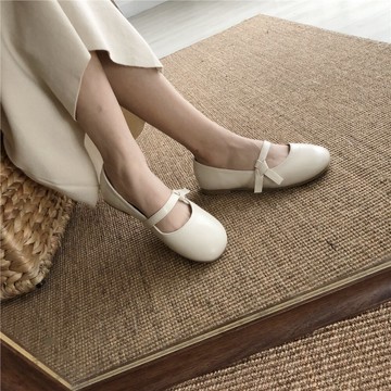 平底鞋單鞋女鞋子2022年春夏新款蝴蝶結瑪麗珍樂福鞋奶奶鞋瑪麗珍