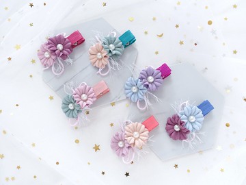 兒童髮飾 - 清新小花髮夾 瀏海夾 頭飾