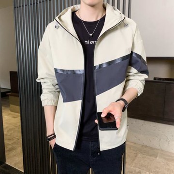 秋季工裝外套修身連帽上衣服夾克