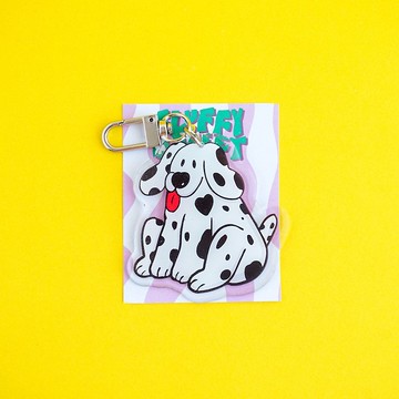 Fluffy Omelet - KEYCHAIN / PIN / PHONE GRIP - 胖嘟嘟點點狗