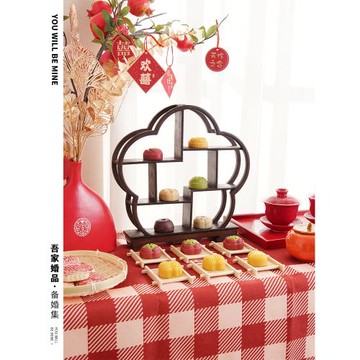 吾家婚品訂婚布置甜品臺擺件花型古架架子擺臺擺盤糕點甜點展示架