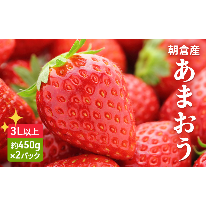 いちご あまおう 3L以上 約450g×2パック シバヤマファーム 苺 イチゴ 福岡 配送不可：離島