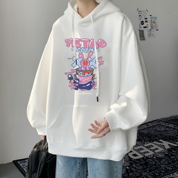 臺灣出貨 百搭日常上衣 套頭式連帽長袖上衣 休閒印花 男女休閒款 刷毛加絨款 尺寸M-8XL 秋冬外出穿搭秋冬衣服 M0