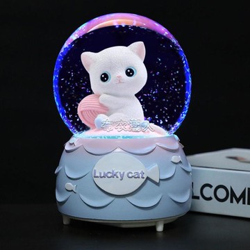音樂盒禮物透明水晶球音樂盒星空雪花圓球送兒童生日禮物女生夢幻八音盒