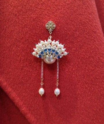 【原創飾品】串珠-刀馬旦-胸針/吊墜兩用