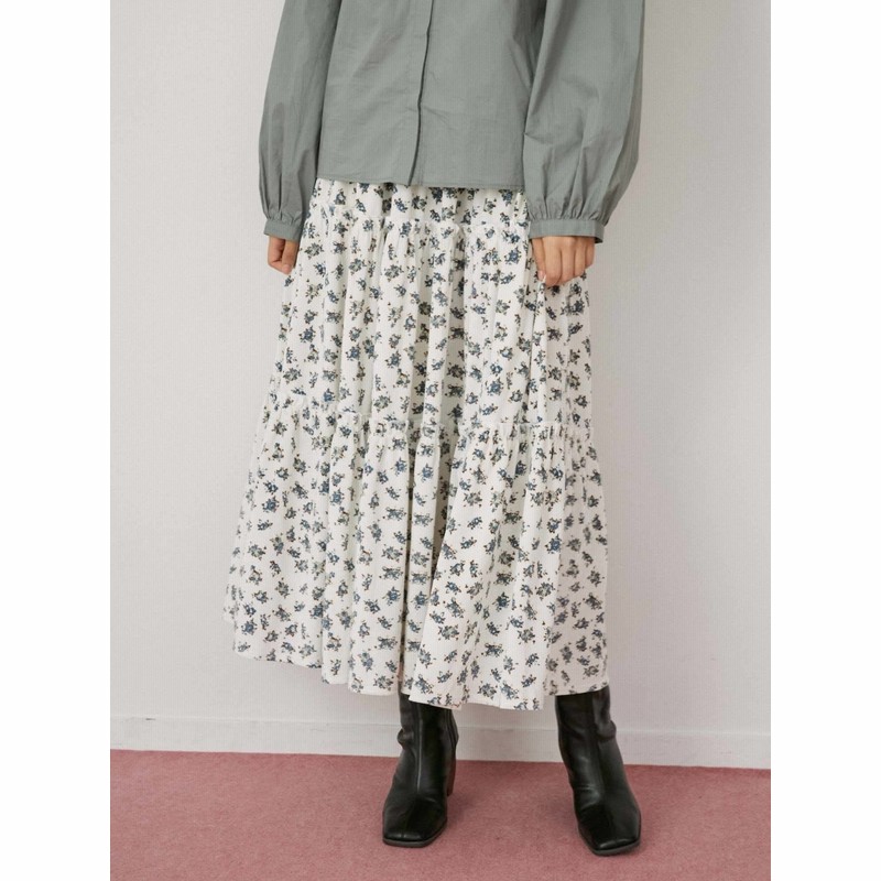 merry jenny flowerベロアティアードスカート