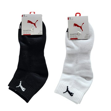 PUMA NOS素色跳豹 Logo厚底短襪 黑白 短襪 運動襪 潮流短襪 厚底襪 BB0987 【樂買網】