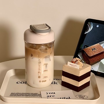 ✨精選好物✨蛋白粉衝泡搖搖杯健身直飲杯 簡約大容量便攜式刻度攪拌杯 乳清搖搖杯 奶昔搖搖杯 蛋白粉搖搖杯 運動水壺