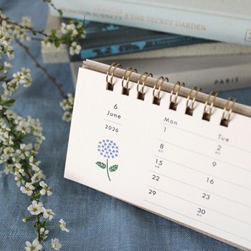 MATOKA 2026 桌曆 環狀設計 Mois et Fleurs