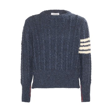 Thom Browne - Blue Merino Wool Twist Jumper
