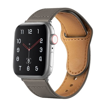Morbido Apple Watch S7/SE 38/40/41mm復古真皮革錶帶 灰色