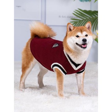 狗狗衣服秋冬款保暖柴犬泰迪比熊法斗柯基中小型犬學院風衛毛衣秋