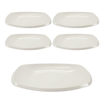 ABM 長方形九格盤  5個  23 x 14 cm  白色