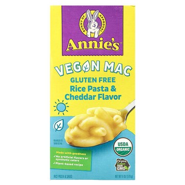 Annie's Homegrown, 全素通心粉，稻米義大利麵和切達乾酪，6 盎司（170 克）