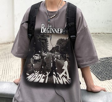 FINDSENSE X 韓潮 男士 寬鬆大尺碼 美式街頭圖案 短袖T恤 情侶T