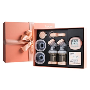 hegen 台灣公司貨 PCTO EBP SoftSqround 舒芙蕾多功能雙邊電動擠乳禮盒  粉色 + 透明色  1盒