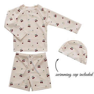 Bownita 防曬泳裝-櫻桃 - 100