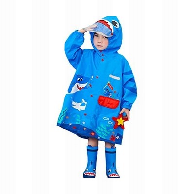 子供用 キッズ レインコート 男の子 女の子 雨具 恐竜柄 シャーク柄 動物パターン レインポンチョ ランドセル対応 梅雨対策 防水 防風 通園 通学 通販 Lineポイント最大get Lineショッピング