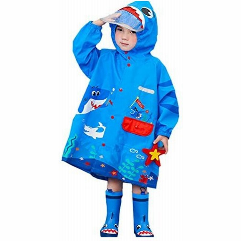 子供用 キッズ レインコート 男の子 女の子 雨具 恐竜柄 シャーク柄 動物パターン レインポンチョ ランドセル 通販 Lineポイント最大0 5 Get Lineショッピング