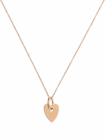GINETTE NY - 18kt rose gold Angèle mini heart chain necklace - women - 18kt Rose Gold - One Size - Pink