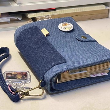 🔥在臺好物🔥爆款小紅書同款A7牛仔手賬本日程活頁卡冊設計口袋日記筆記本子