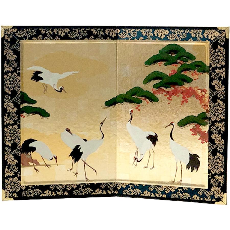 屏風　小屏風　紅葉づくし　鳥　インテリア 屏風小屏風紅葉づくし鳥インテリア
