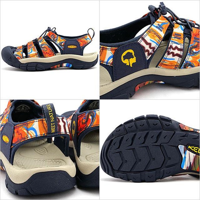 キーン KEEN ニューポート レトロ メンズ サンダル 1026348 SS22 M NEWPORT RETRO OUTDOOR AFRO キャンプ  アウトドア 水遊び Groovy Orange Navy オレンジ系 | LINEブランドカタログ