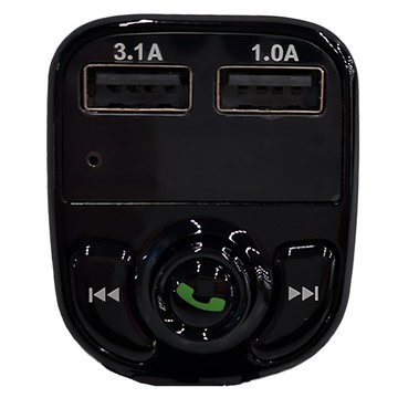 DTAudio 車用藍芽撥放器，雙USB充電 3.1A+1.0A  HY-82  黑色