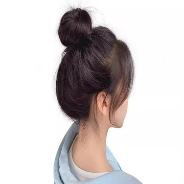 茉家 蓬鬆有型丸子頭髮圈 2入